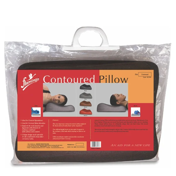 Flamingo Contoured Pillow Universal Beige, 1 Count, Pack of 1