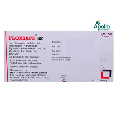 Floxsafe 400 mg Tablet 10's, Pack of 10 TabletS