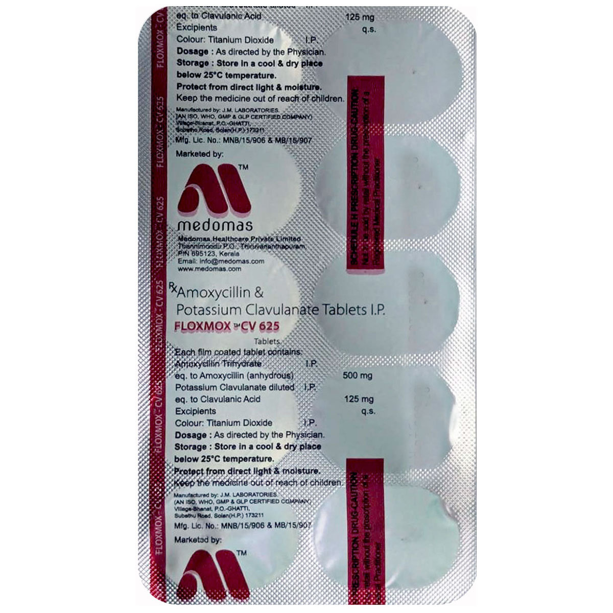 Floxmox-CV 625 Tablet 10's, Pack of 10 Floxmox-CV 625 Tablet 10's, Pack of 10