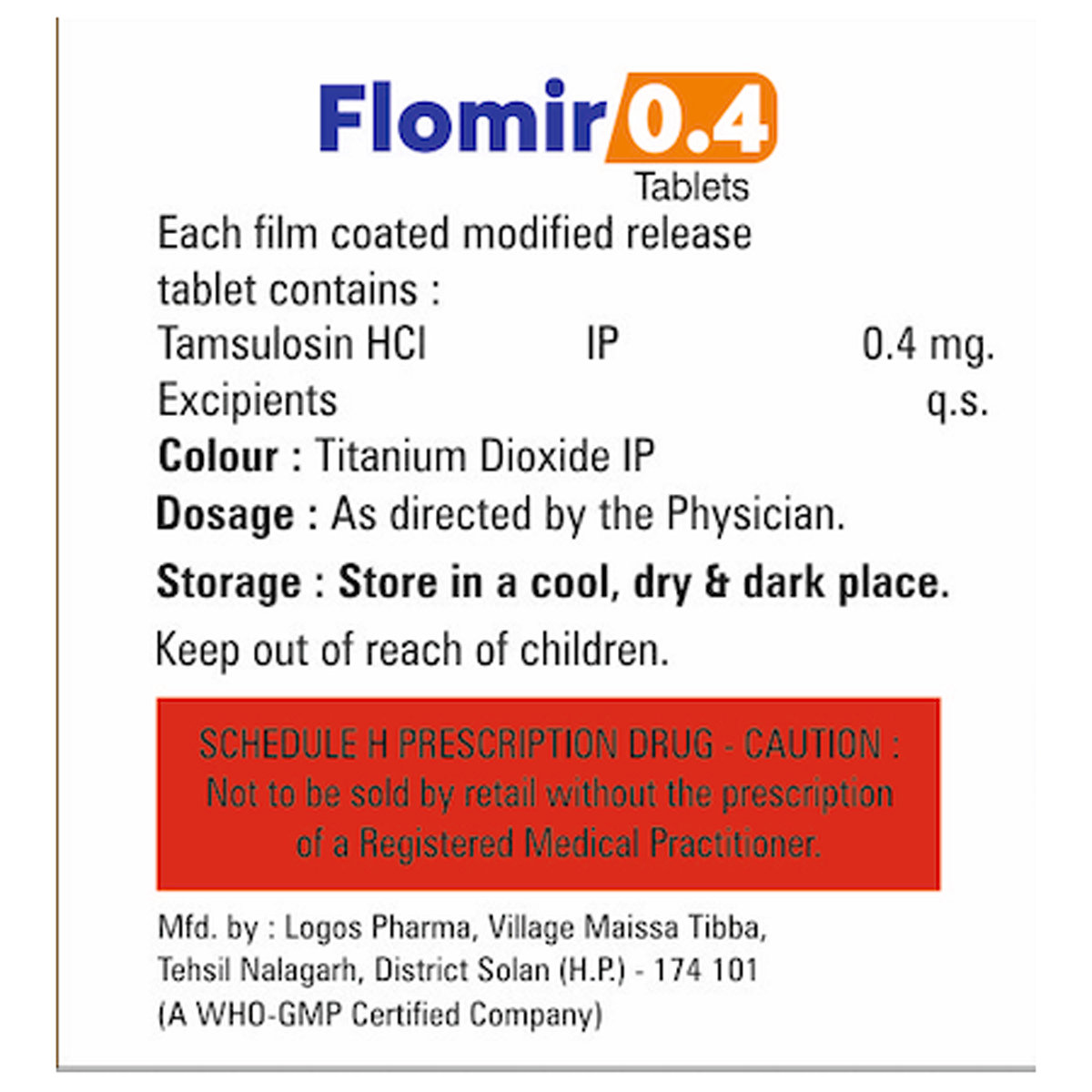 Flomir 0.4 Tablet 10's, Pack of 10 Flomir 0.4 Tablet 10's, Pack of 10