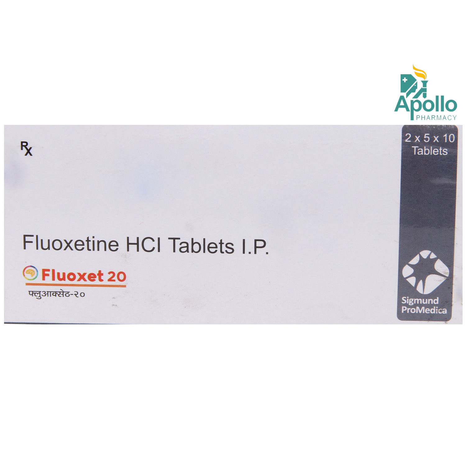 Fluoxet 20 Tablet 10's, Pack of 10 TABLETS