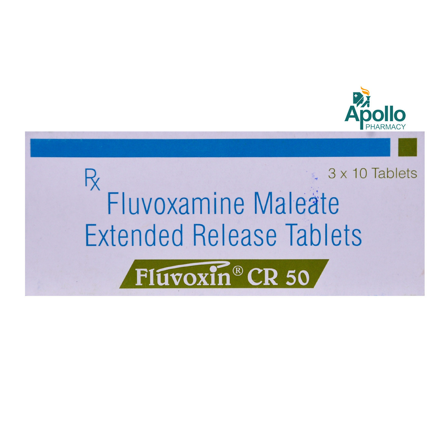 Fluvoxin CR 50 Tablet 10's, Pack of 10 TABLETS Fluvoxin CR 50 Tablet 10's, Pack of 10 TABLETS
