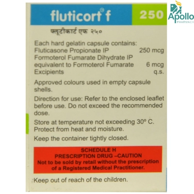 Fluticort F 250 Capsule 30's, Pack of 1 CAPSULE