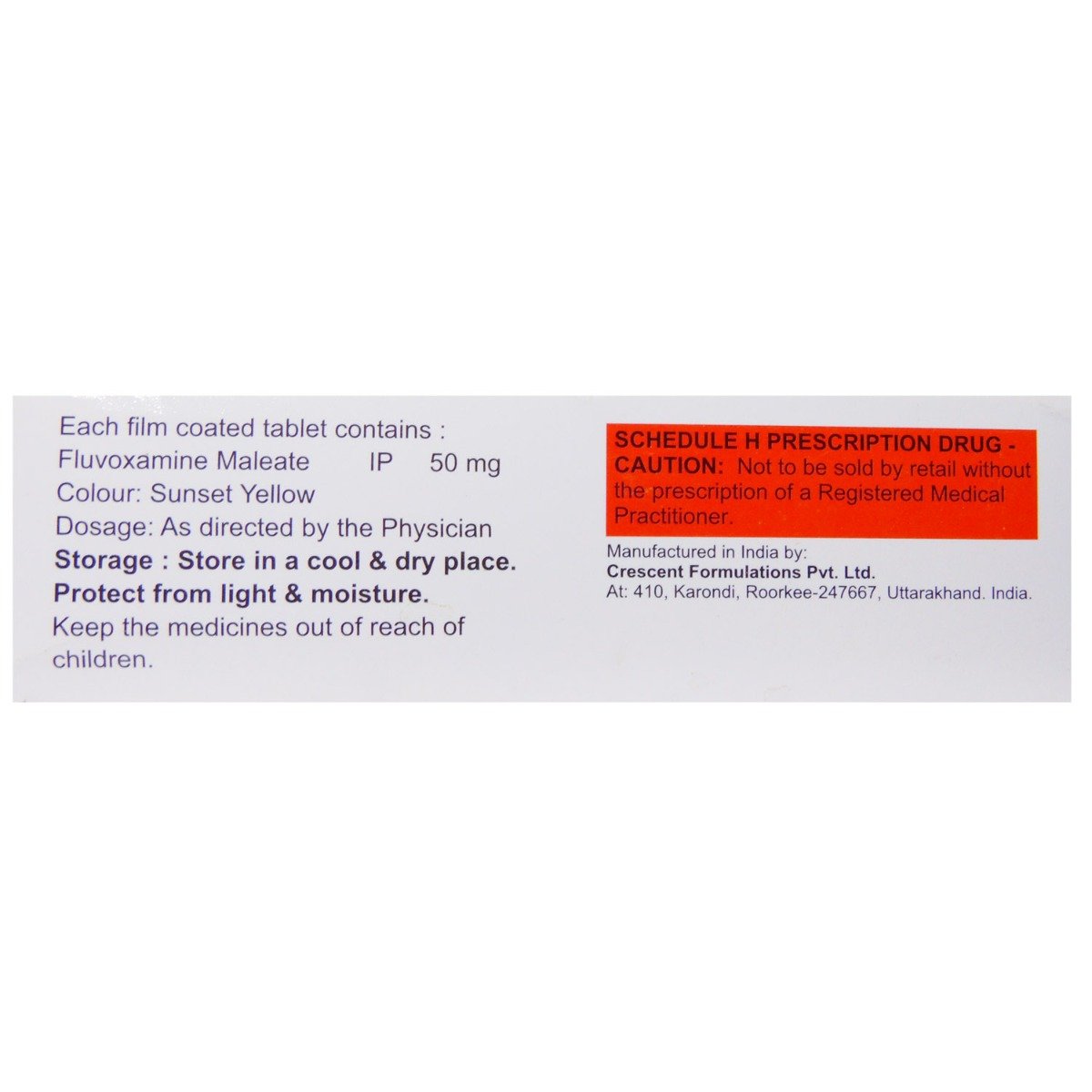 Fluvaris 50 mg Tablet 10's, Pack of 10 TabletS Fluvaris 50 mg Tablet 10's, Pack of 10 TabletS