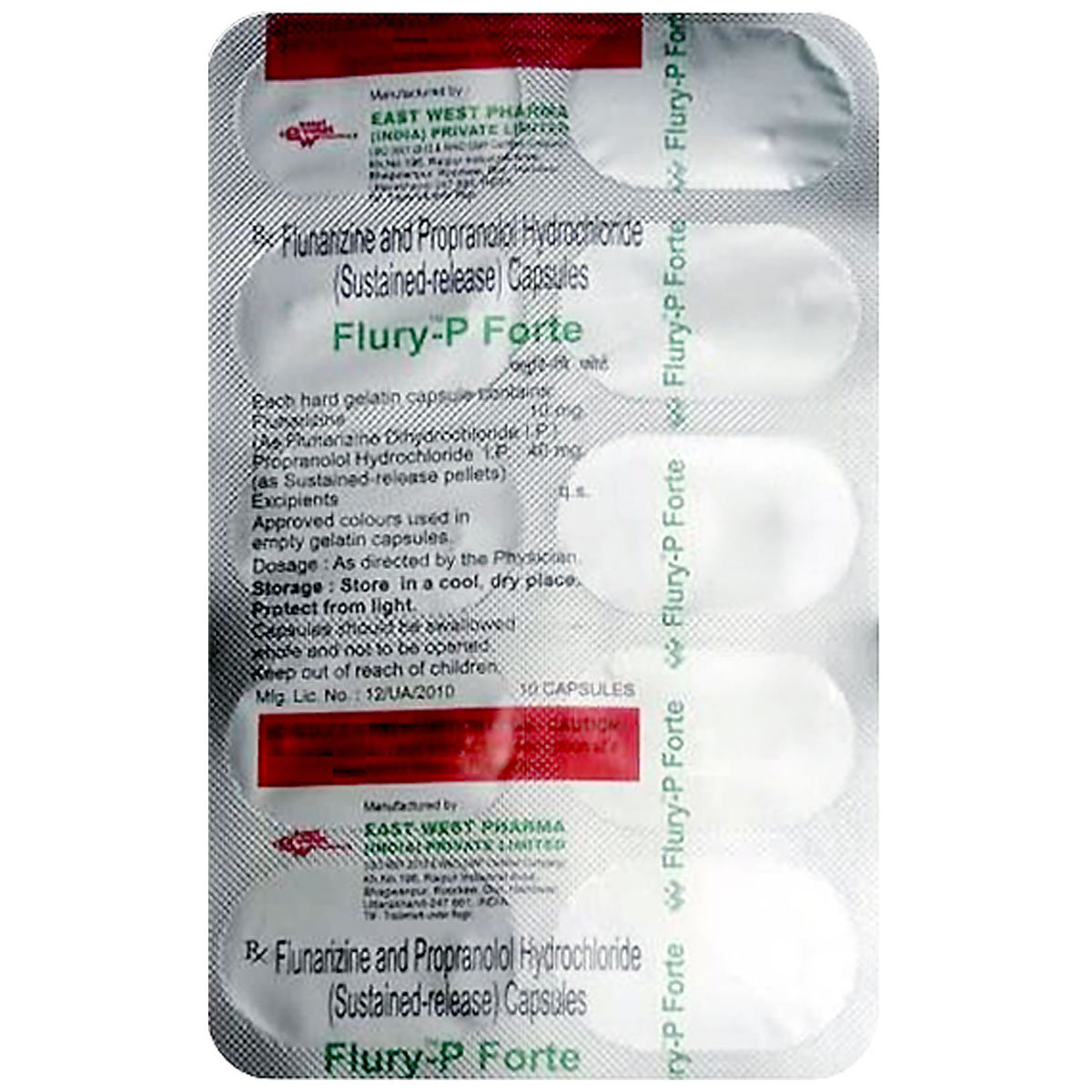 Flury-P Forte Capsule 10's, Pack of 10 Flury-P Forte Capsule 10's, Pack of 10
