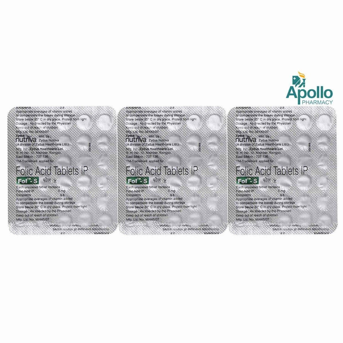 Fol-5 Tablet 30's, Pack of 30 TABLETS Fol-5 Tablet 30's, Pack of 30 TABLETS