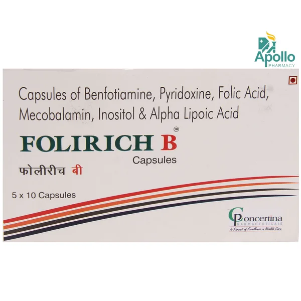 Folirich B Capsule 10's, Pack of 10 CAPSULES