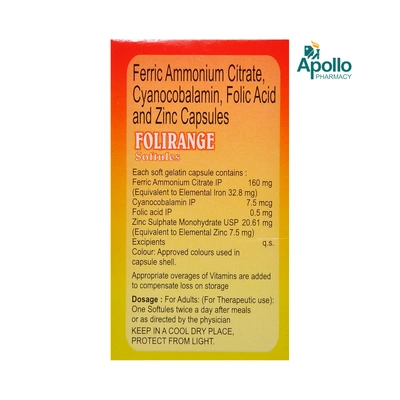 FOLIRANGE CAPSULE 30'S, Pack of 30 CAPSULES