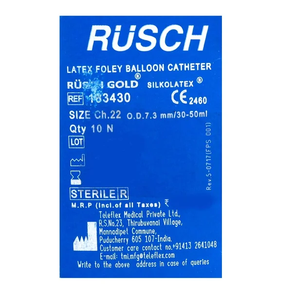 Foleys Catheter 3 Way 22 Size Rush, Pack of 1