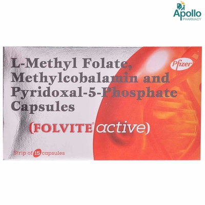 Folvite Active Capsule 15's, Pack of 15 CAPSULES