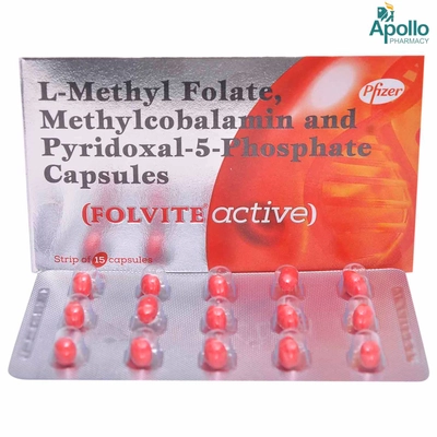 Folvite Active Capsule 15's, Pack of 15 CAPSULES