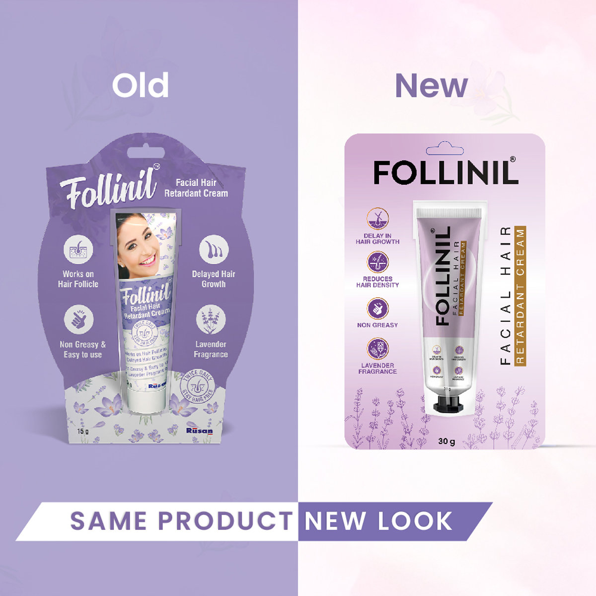 Rusan Follinil Facial Hair Retardant Cream 30 gm, Pack of 1 Rusan Follinil Facial Hair Retardant Cream 30 gm, Pack of 1