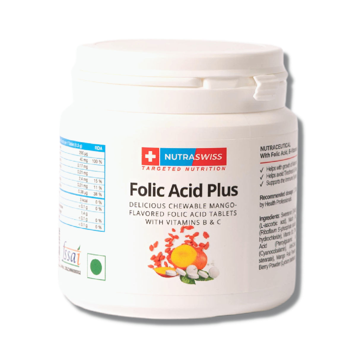 Nutraswiss Folic Acid Plus Chewable Tablets, 60 Capsules Price, Uses ...