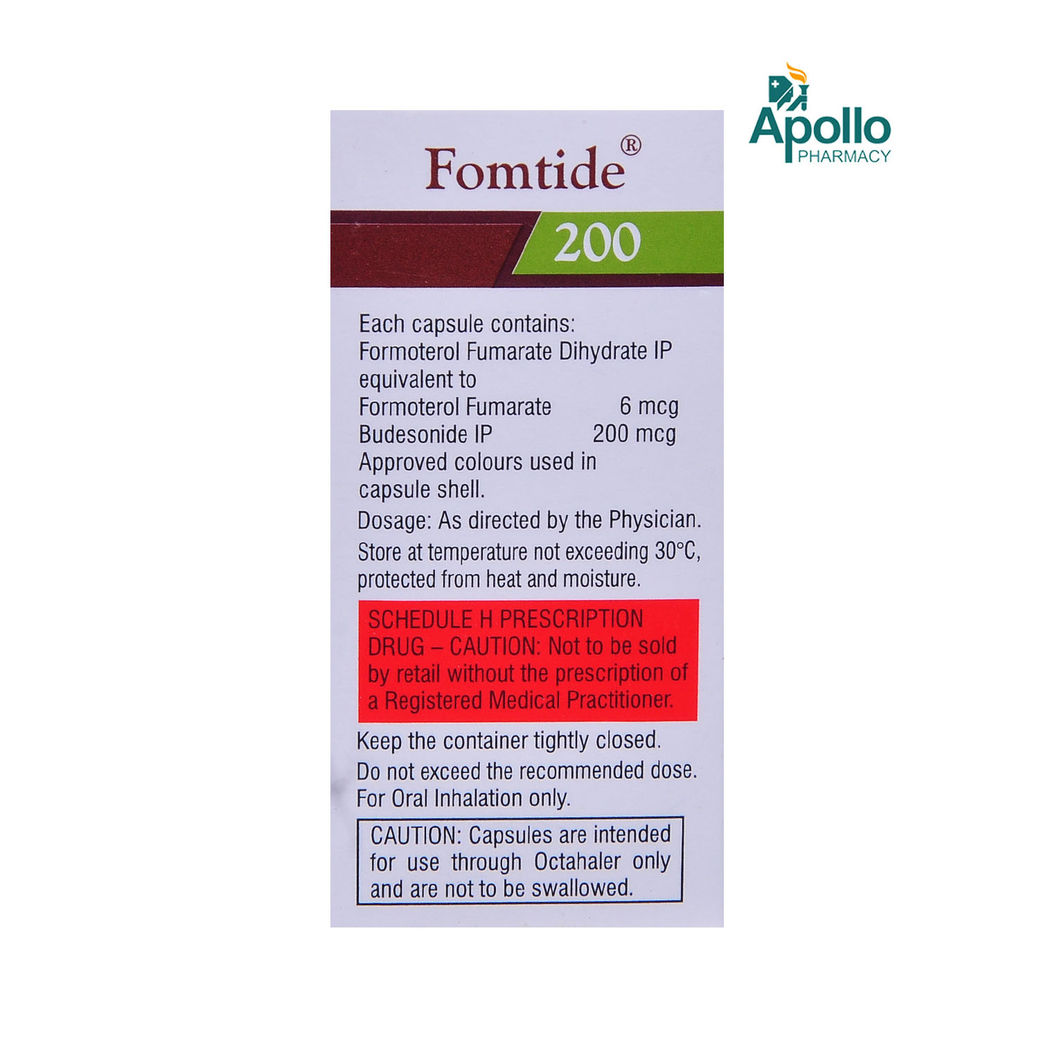 Fomtide 200 Octacaps 30's, Pack of 1 OCTACAP Fomtide 200 Octacaps 30's, Pack of 1 OCTACAP