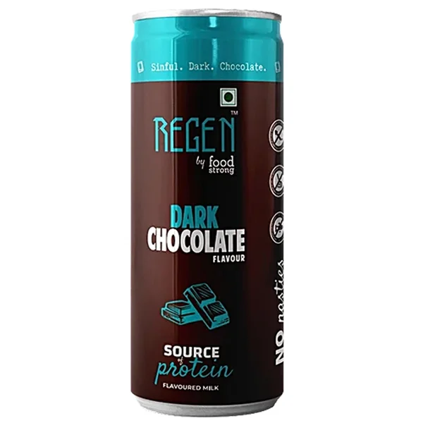 Food Strong Regen Dark Chocolate Flavour Milk, 190 ml, Pack of 1