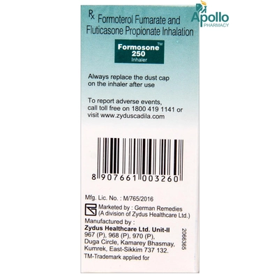 Formosone 250 Inhaler 1's, Pack of 1 Inhaler