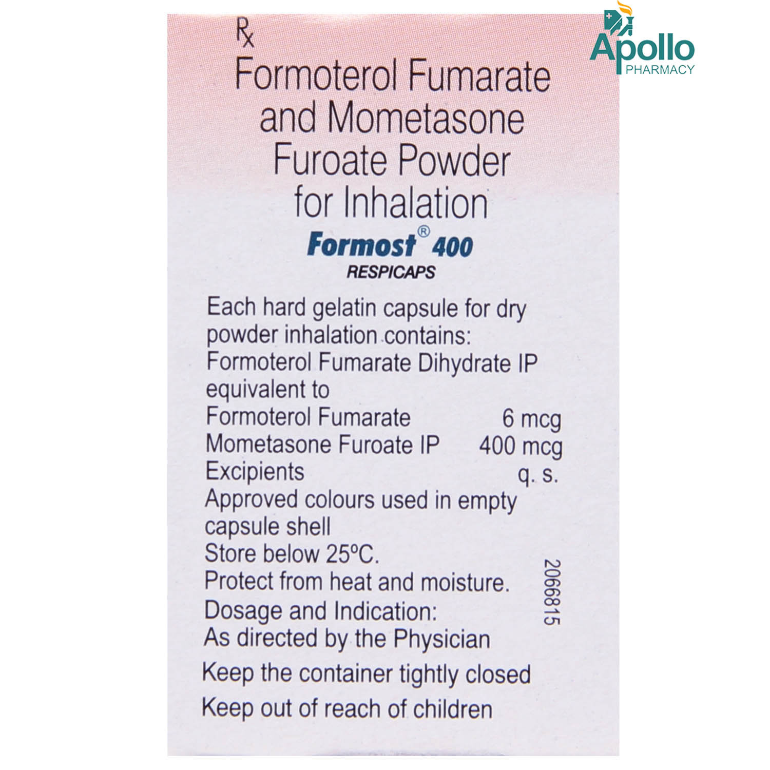 Formost 400 Respicaps 30's, Pack of 1 Redicaps Formost 400 Respicaps 30's, Pack of 1 Redicaps