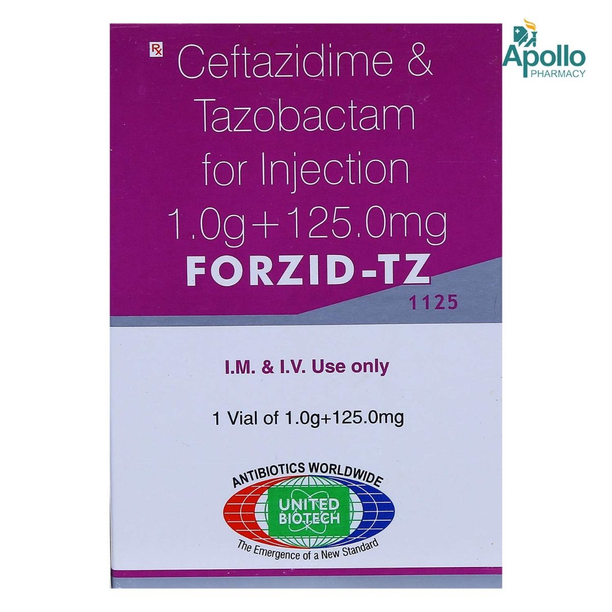 Buy FORZID TZ 1125MG INJECTION Online