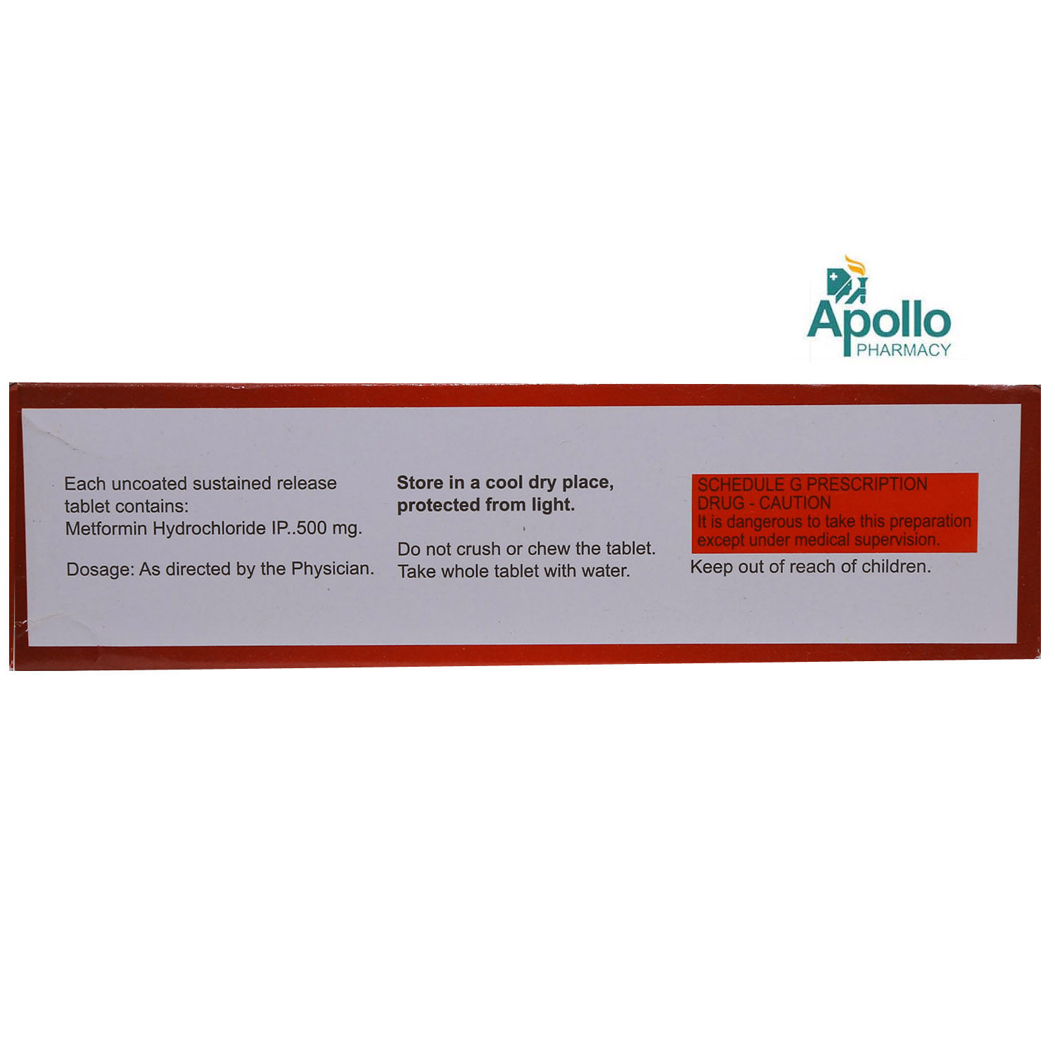 Formin SR 500 Tablet 15's, Pack of 15 TABLETS