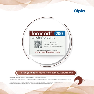 Foracort 200 Synchrobreathe Inhaler, Pack of 1 ROTACAPS