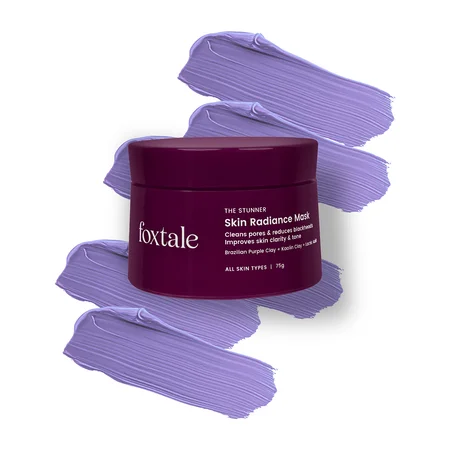 Foxtale Skin Radiance De-Tan Mask, 75 ml | Removes Tan + Removes Blackheads + Brightens Skin