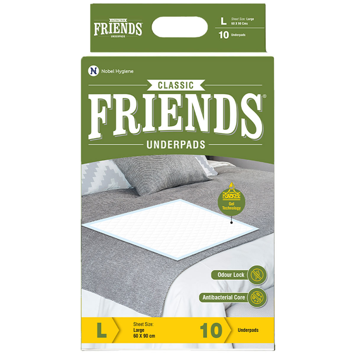Friends Classic Underpads Large, 10 Count, Pack of 1 Friends Classic Underpads Large, 10 Count, Pack of 1
