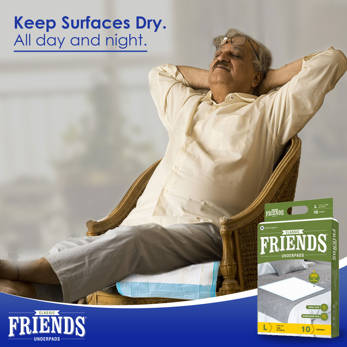 Friends Classic Underpads Large, 10 Count, Pack of 1 Friends Classic Underpads Large, 10 Count, Pack of 1