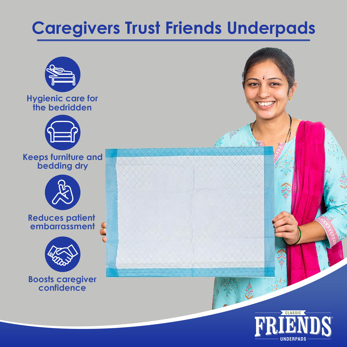 Friends Classic Underpads Large, 10 Count, Pack of 1 Friends Classic Underpads Large, 10 Count, Pack of 1