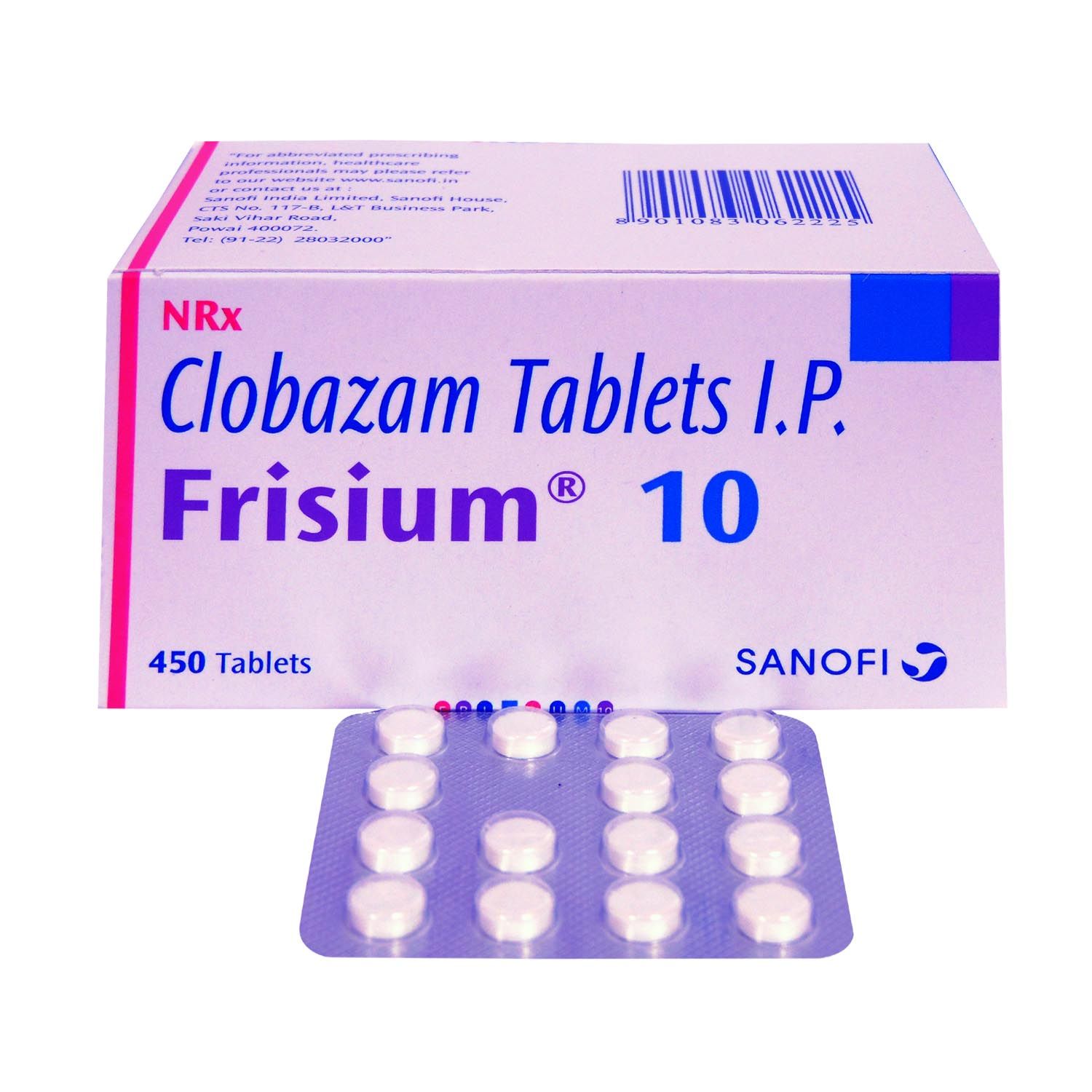 Buy Frisium 10 Tablet 15's Online