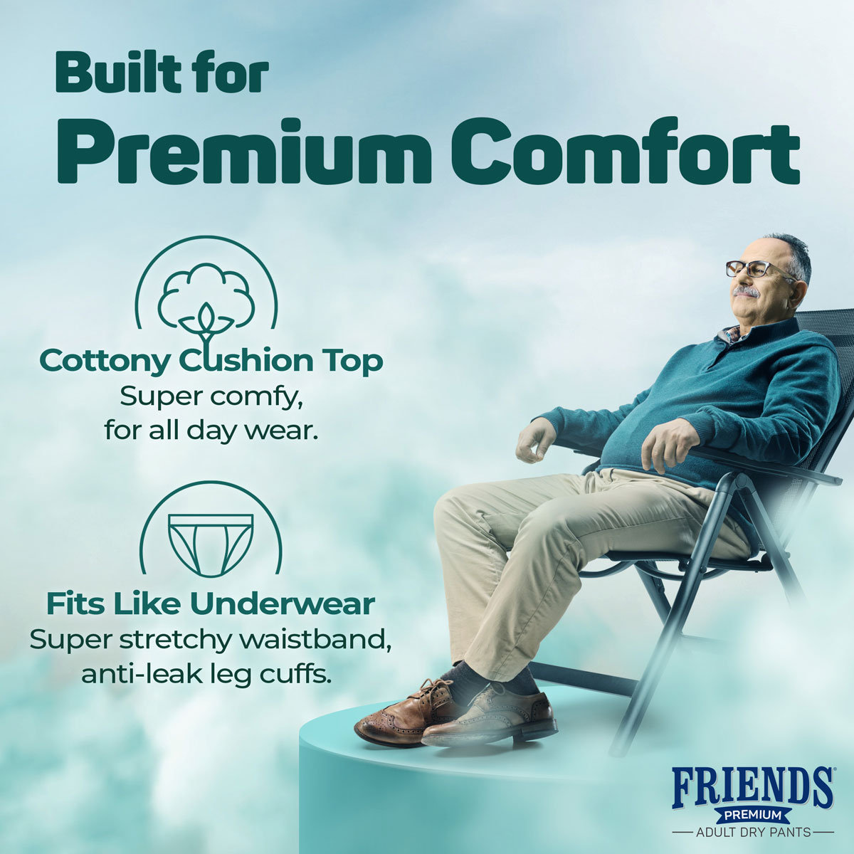 Friends Premium Adult Dry Pants Medium, 10 Count, Pack of 1 Friends Premium Adult Dry Pants Medium, 10 Count, Pack of 1