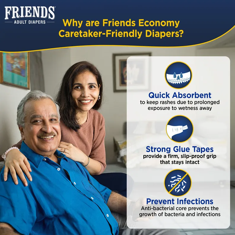 Buy Friends Economy Adult Diapers XL, 10 Count | 19 Minutes Delivery ...