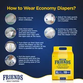 Friends Economy Adult Diapers XL, 10 Count, Pack of 1