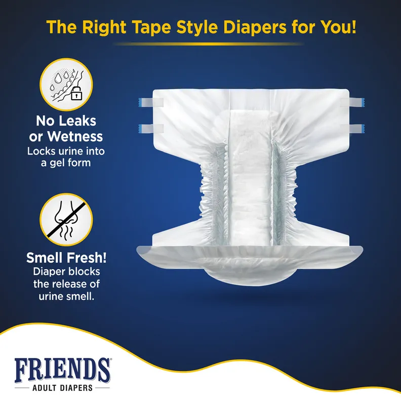 Buy Friends Economy Adult Diapers Large, 10 Count | 19 Minutes Delivery ...