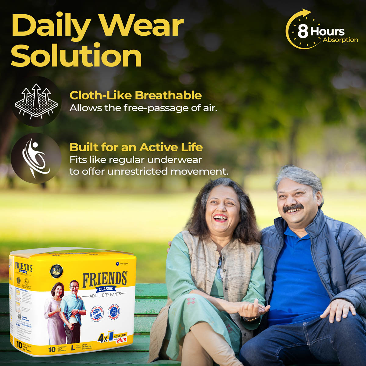 Friends Classic Adult Dry Pants Large, 10 Count, Pack of 1 Friends Classic Adult Dry Pants Large, 10 Count, Pack of 1