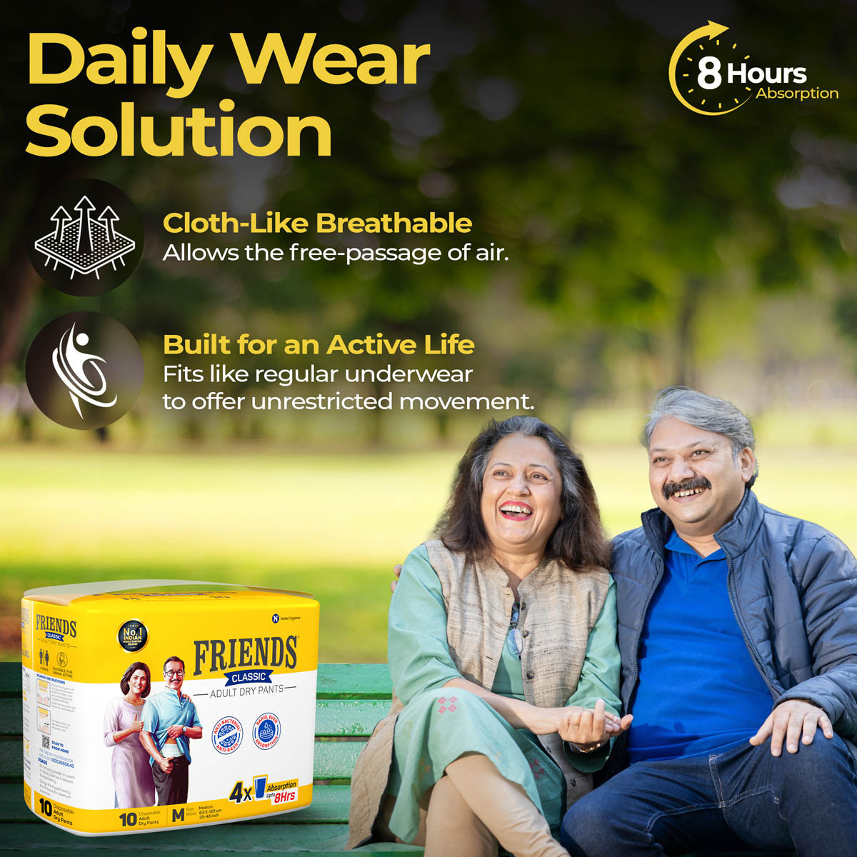 Friends Classic Adult Dry Pants Medium, 10 Count, Pack of 1 Friends Classic Adult Dry Pants Medium, 10 Count, Pack of 1