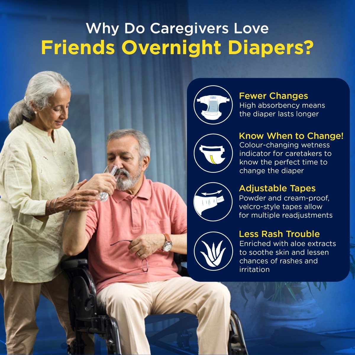 Friends Overnight Adult Diapers Tape Style Large, 10 Count, Pack of 1 Friends Overnight Adult Diapers Tape Style Large, 10 Count, Pack of 1