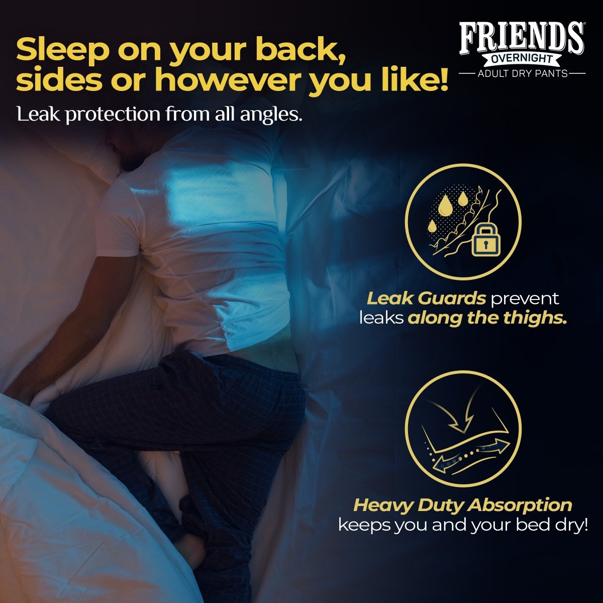 Friends Overnight Adult Diaper Pants XL, 10 Count, Pack of 1 Friends Overnight Adult Diaper Pants XL, 10 Count, Pack of 1