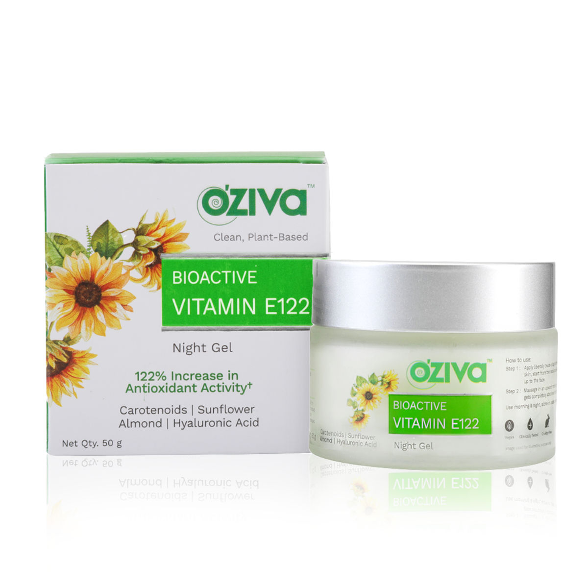 OZiva Bioactive Vitamin E122 Night Gel, 50 gm Price, Uses, Side Effects