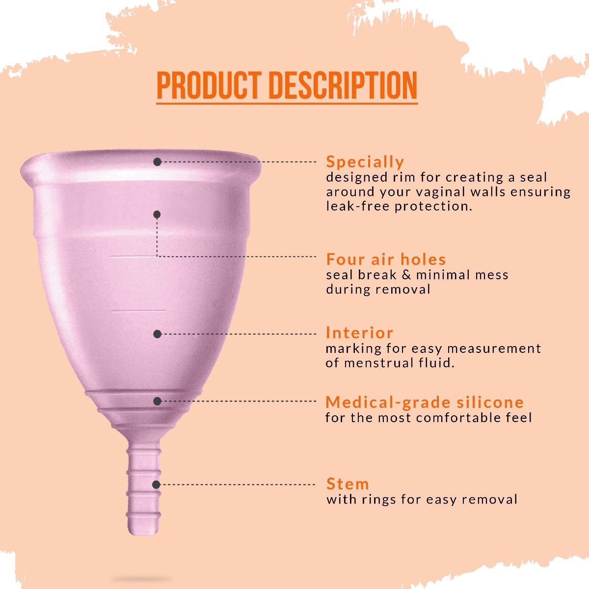 Sirona Pad Free Periods Menstrual Cup Medium 1 Count Price Uses Side