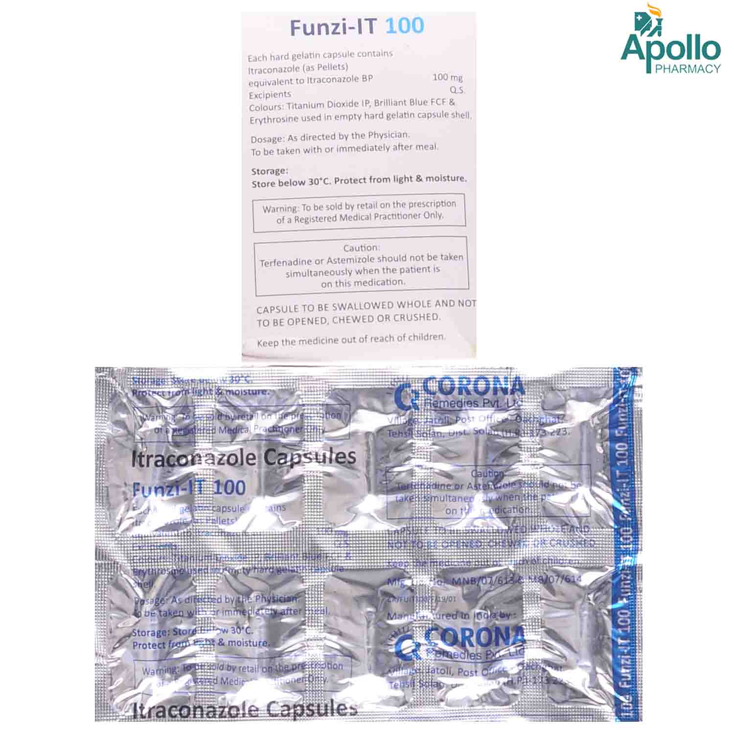 Funzi-IT 100 Capsule 10's, Pack of 10 CAPSULES Funzi-IT 100 Capsule 10's, Pack of 10 CAPSULES