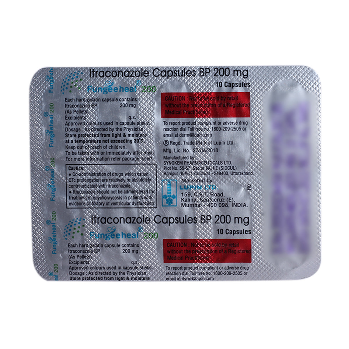 Fungeeheal 200 Capsule 10's, Pack of 10 CAPSULES Fungeeheal 200 Capsule 10's, Pack of 10 CAPSULES