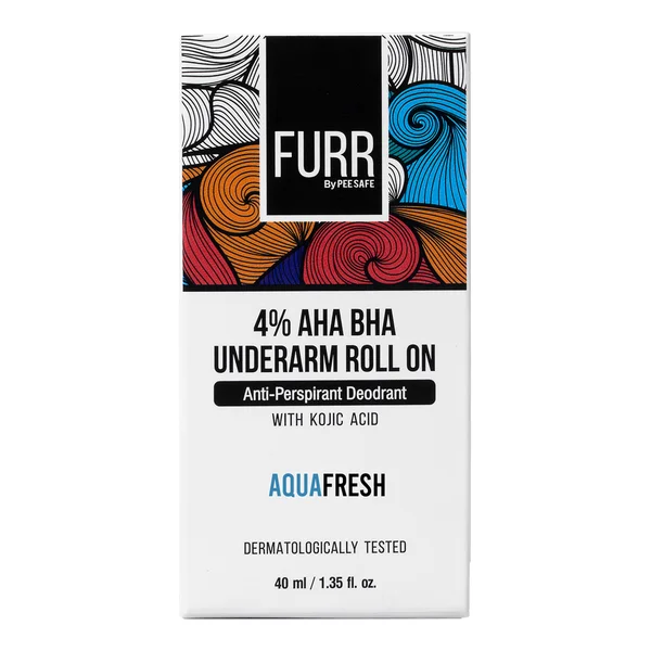 FURR By Pee Safe 4% AHA BHA Aquafresh Underarm Roll On, 40 ml