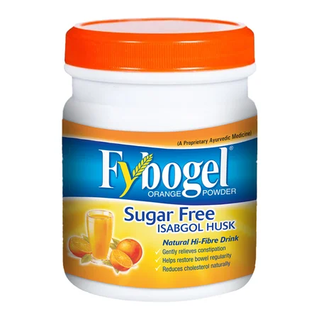 Fybogel Hi-Fibre Isabgol Husk Orange Flavour Powder, 100 gm