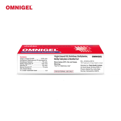 Omnigel Ointment 50 gm, Pack of 1 GEL