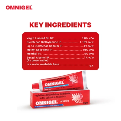 Omnigel Ointment 50 gm, Pack of 1 GEL