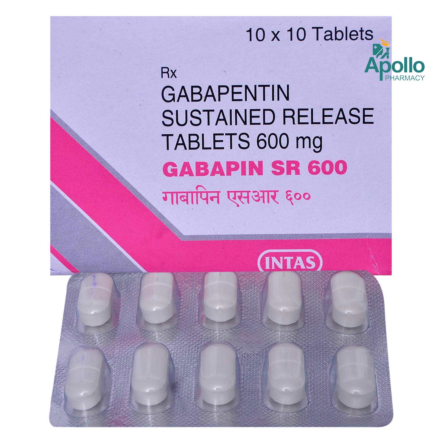Gabapin SR 600 Tablet 10's, Pack of 10 TABLETS Gabapin SR 600 Tablet 10's, Pack of 10 TABLETS