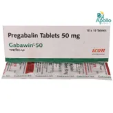 Gabawin-50 Tablet 10's, Pack of 10 TABLETS