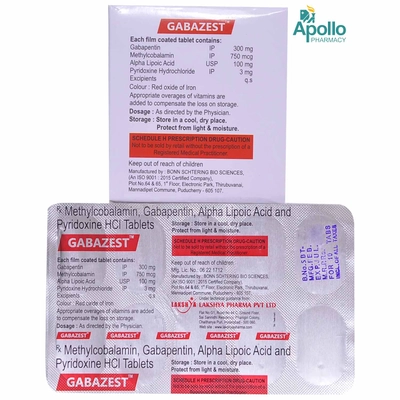 GABAZEST TABLET, Pack of 10 TABLETS