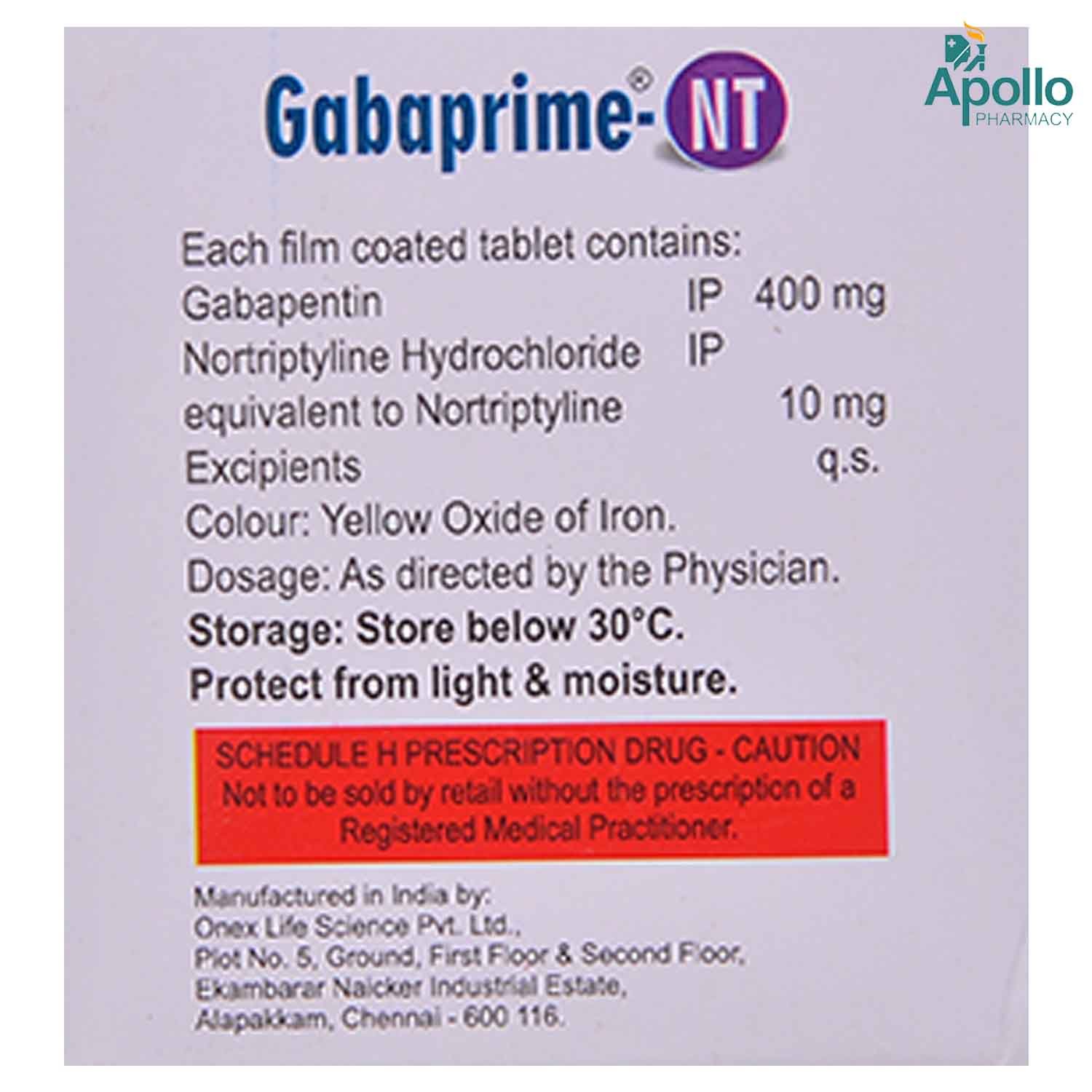 Gabaprime-NT Tablet 10's, Pack of 10 TABLETS Gabaprime-NT Tablet 10's, Pack of 10 TABLETS
