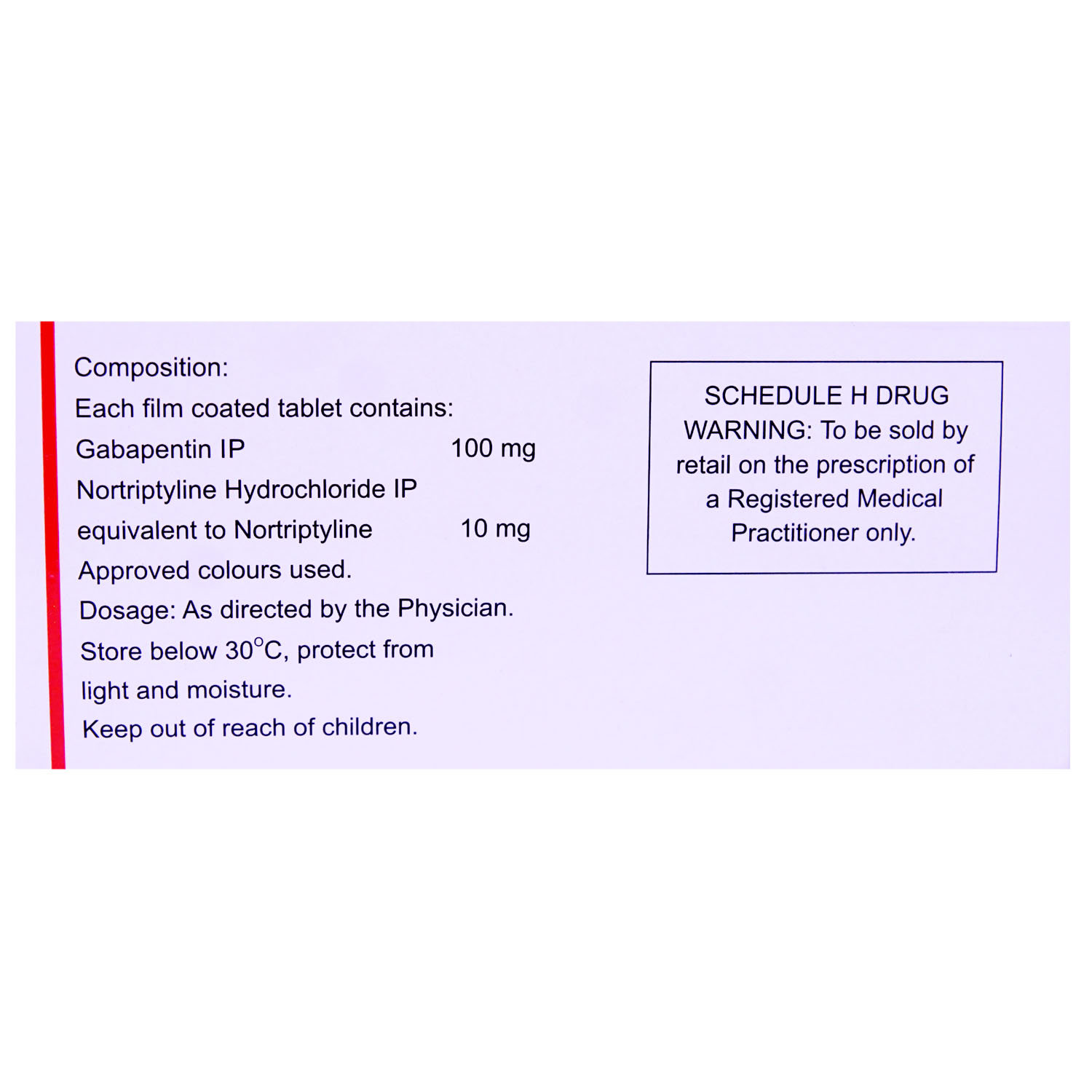 Gabaneuron NT-100 Tablet 10's, Pack of 10 TABLETS Gabaneuron NT-100 Tablet 10's, Pack of 10 TABLETS